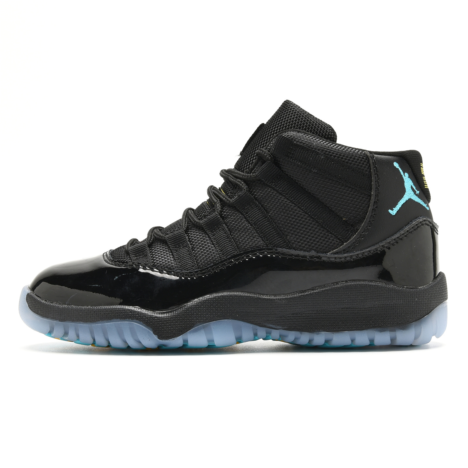 Youth Running Weapon Air Jordan 11 Black/Blue Shoes 035